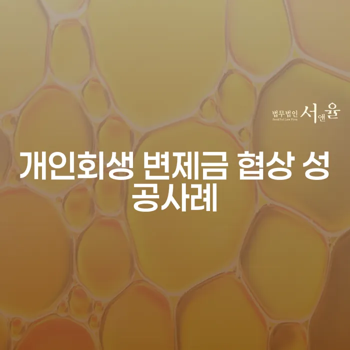 개인회생 변제금 협상 성공사례, 어떻게 가능할까?
